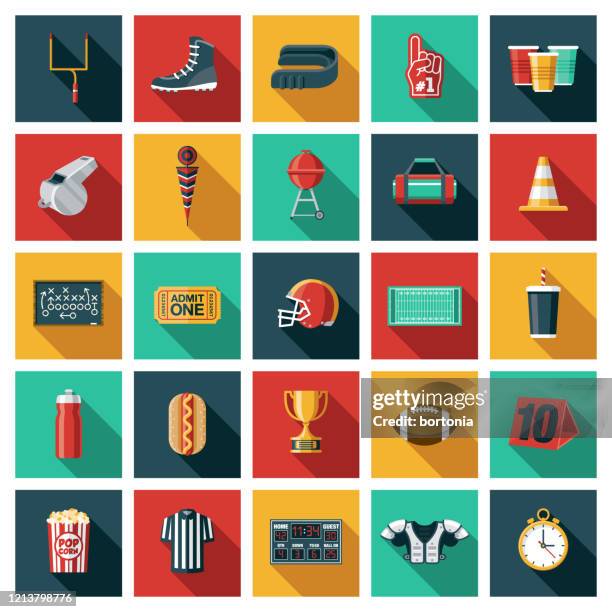 football icon set - whistle blackboard stock illustrations