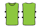 Soccer & Football Training Green Vest Vector For Template.