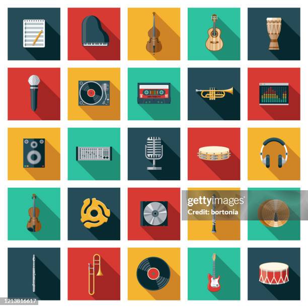 music icon set - classical-music-icon stock illustrations