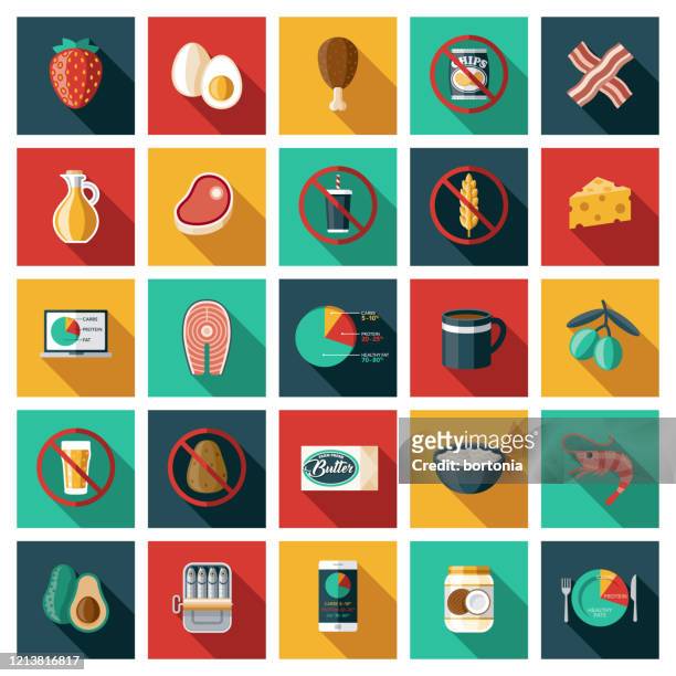 ilustrações de stock, clip art, desenhos animados e ícones de ketogenic diet icon set - manteiga