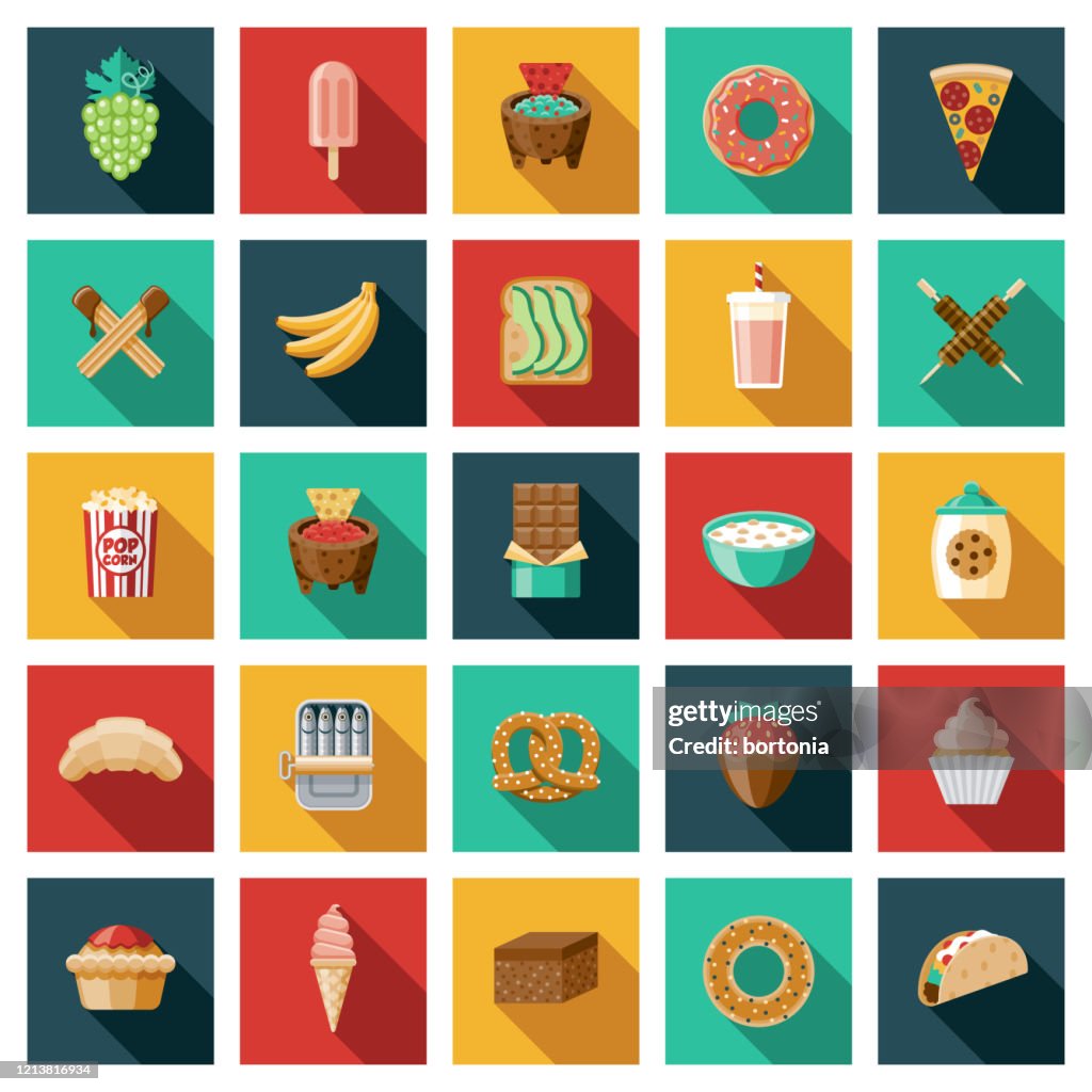 Snack Foods Icon Set