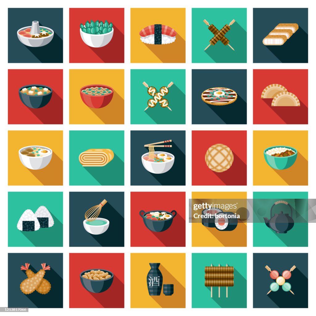 Japanese Food Icon Set