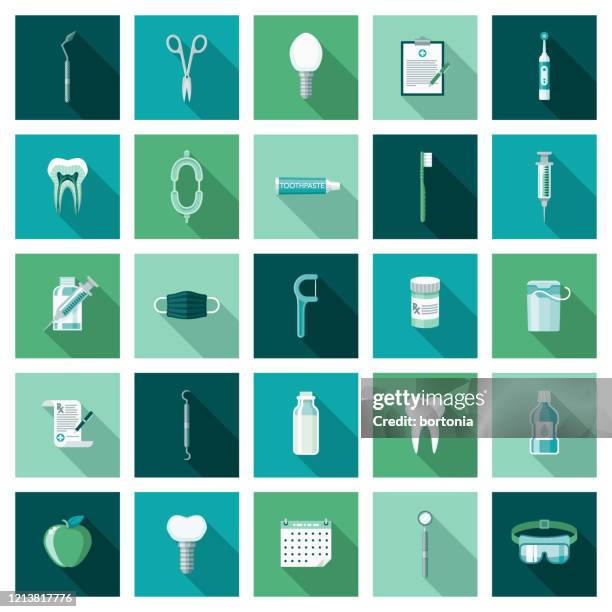 zahnarzt icon set - mouthwash stock-grafiken, -clipart, -cartoons und -symbole