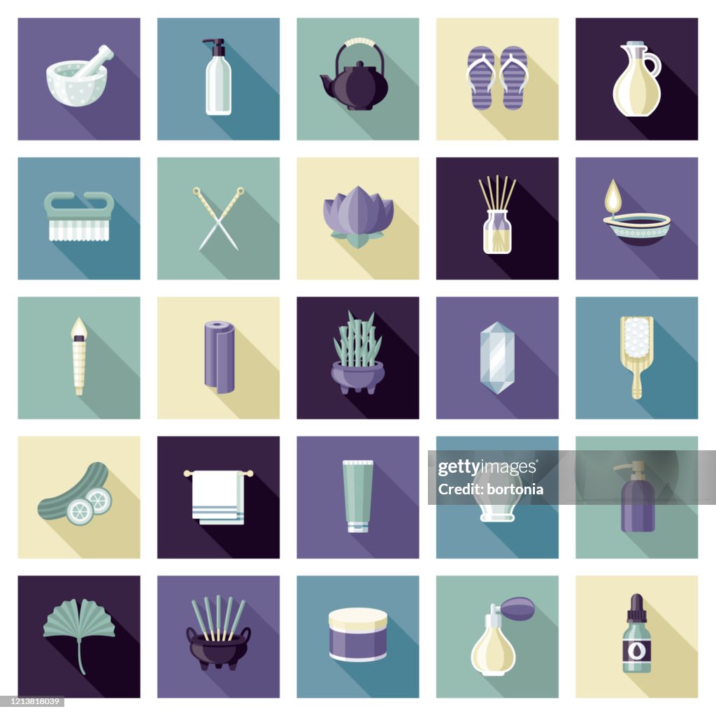 Spa and Beauty Icon Set