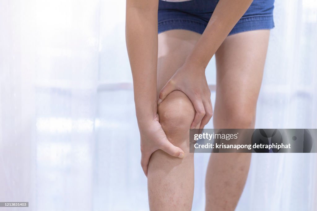 Woman Knee pain, leg pain