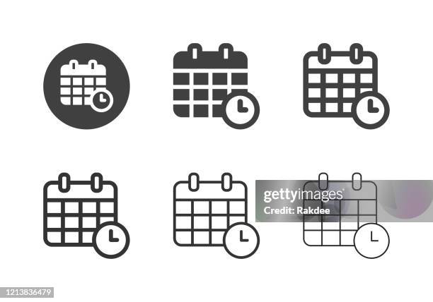 datums-symbole - multi-serie - written date stock-grafiken, -clipart, -cartoons und -symbole