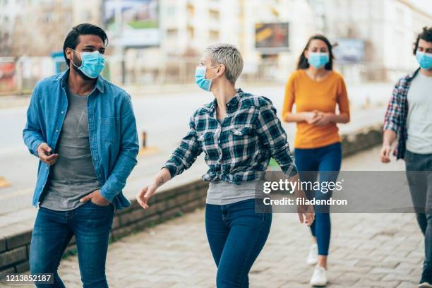 young people meet in quarantine - bulgaria stock pictures, royalty-free photos & images