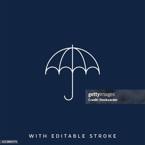 umbrella line icon with editable stroke. - talking to financial advisor stock illustrations
