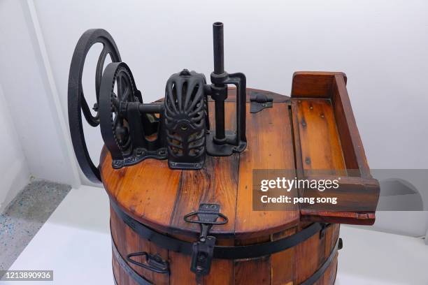 the washing machine - antique washing machine stock pictures, royalty-free photos & images