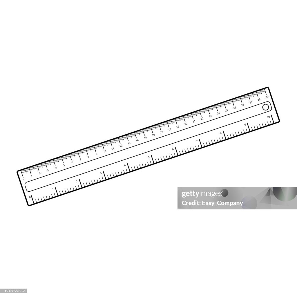 Vector Illustration Of Ruler Isolated On White Background For Kids Coloring  Activity Worksheetworkbook High-Res Vector Graphic - Getty Images