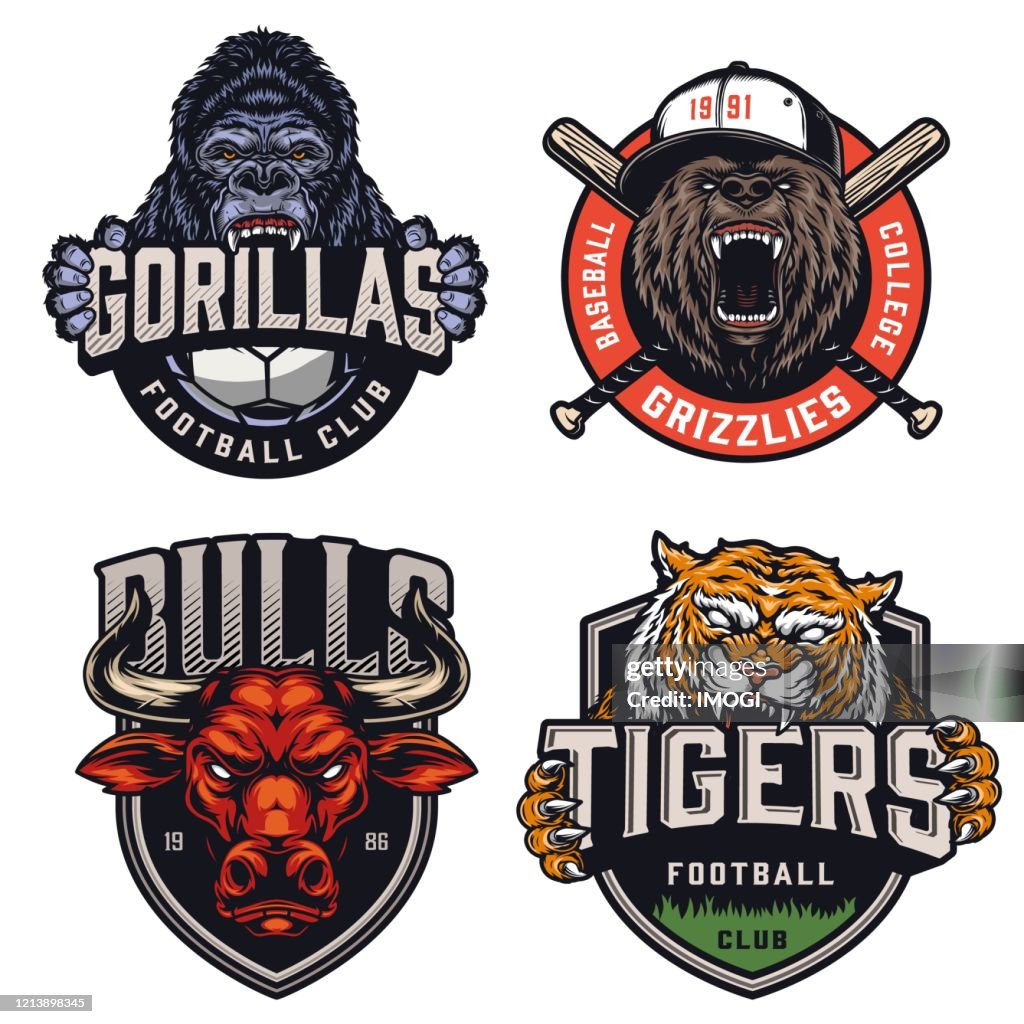 Team Emblem Examples Sports Teams Colorful Emblems Set High-Res Vector Graphic - Getty Images