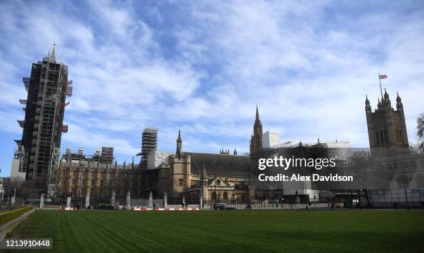 General view of Parliament Square on March 21, 2020 in London, England. Coronavirus has spread to at least 182 countries, claiming over 11,890 lives...