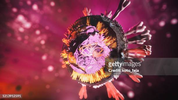 abs covid-19 structure - virus organism stock pictures, royalty-free photos & images