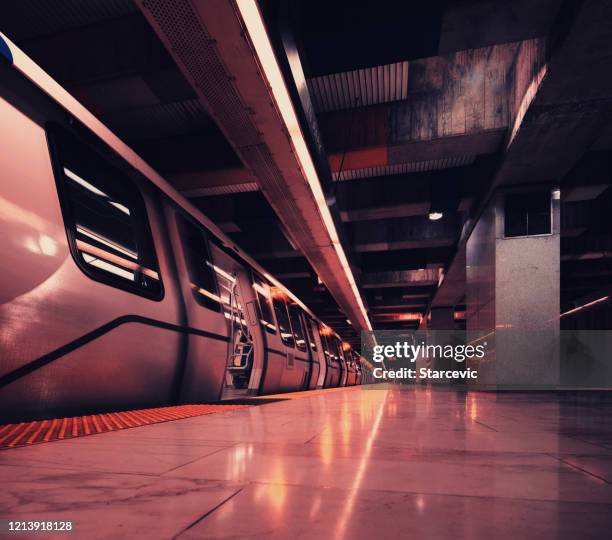 empty san francisco bart station amid coronavirus pandemic - bart stock pictures, royalty-free photos & images