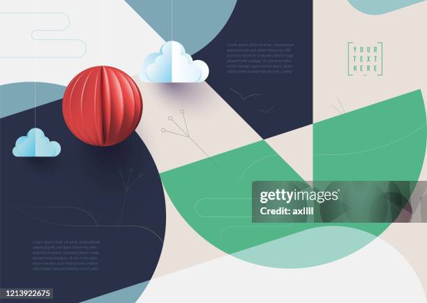 abstract landscape background - green triangle pattern stock illustrations