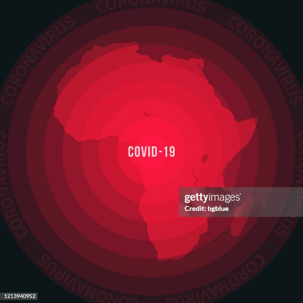 stockillustraties, clipart, cartoons en iconen met afrika kaart met de verspreiding van covid-19. coronavirus uitbraak - french overseas territory