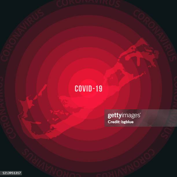 bermuda map with the spread of covid-19. coronavirus outbreak - bermuda stock illustrations