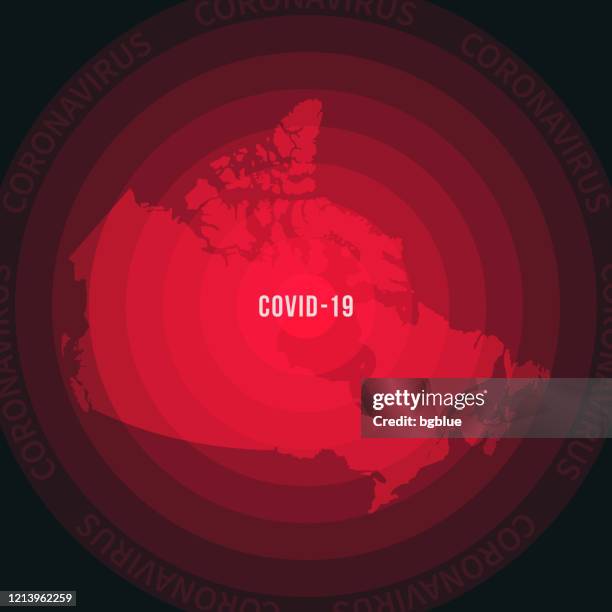 canada map with the spread of covid-19. coronavirus outbreak - ottawa stock illustrations