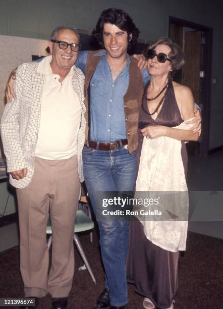 Actor John Travolta and parents Helen and Salvatore Travolta the "Bus Stop" Opening Night Play Performance on August 1, 1976 at the Westchester...