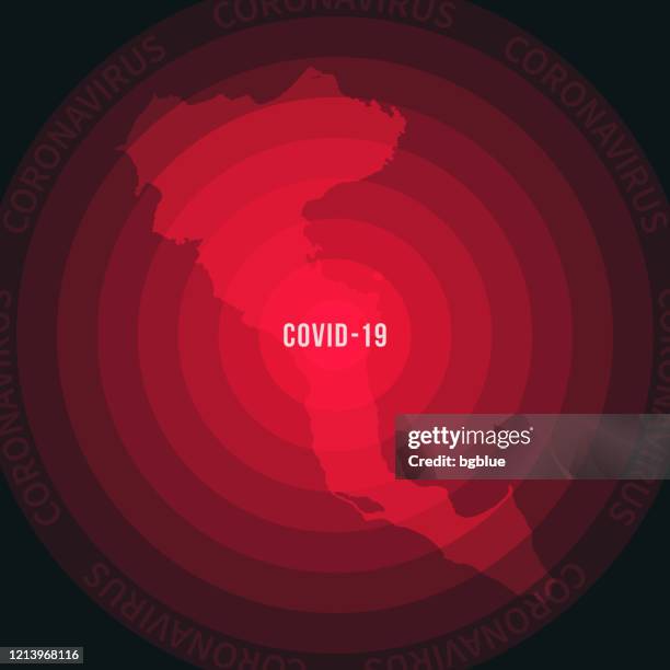 corfu map with the spread of covid-19. coronavirus outbreak - corfu stock illustrations