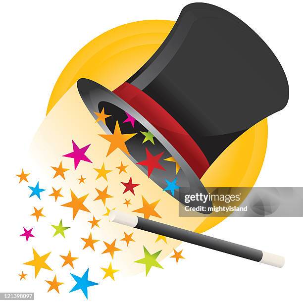 magic hat - magic show stock illustrations