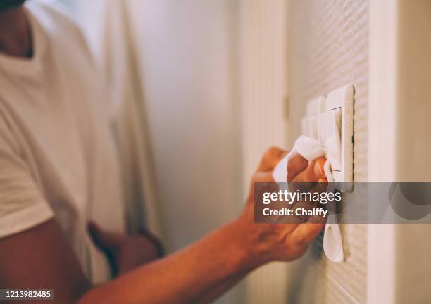 my light switch needs a good clean - wet wipe stock pictures, royalty-free photos & images