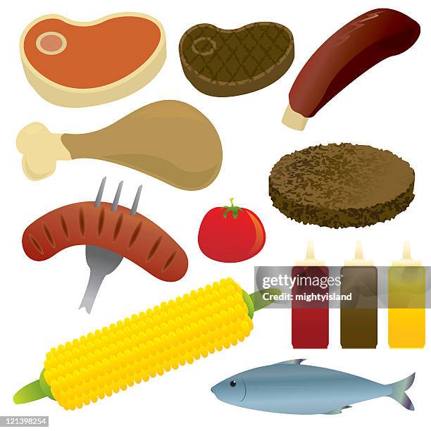 barbecue stuff - barbeque sauce stock illustrations