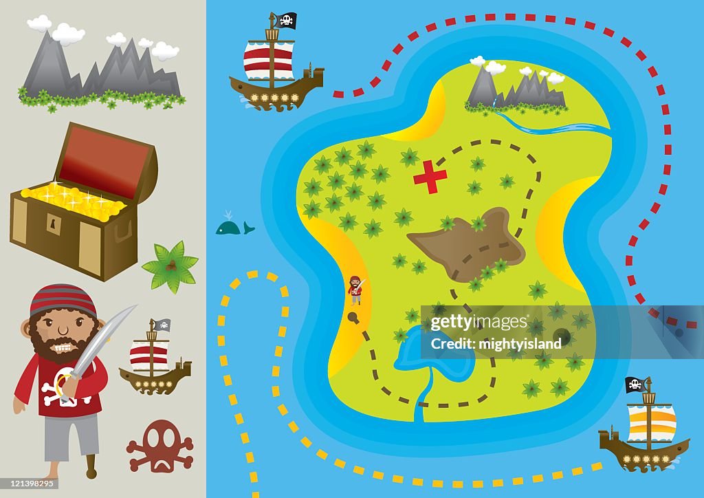 Treasure Map and Elements