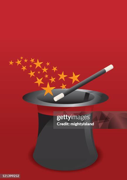 magicians hat - top hat stock illustrations