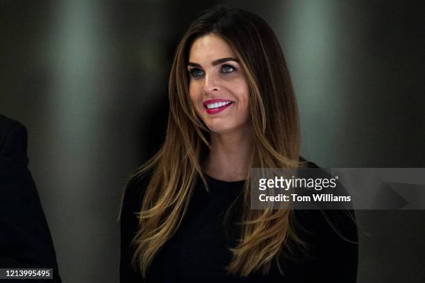 White House advisor Hope Hicks is seen after President Donald Trump arrived to the Senate Republican Policy Luncheon in Hart Building on Tuesday, May...