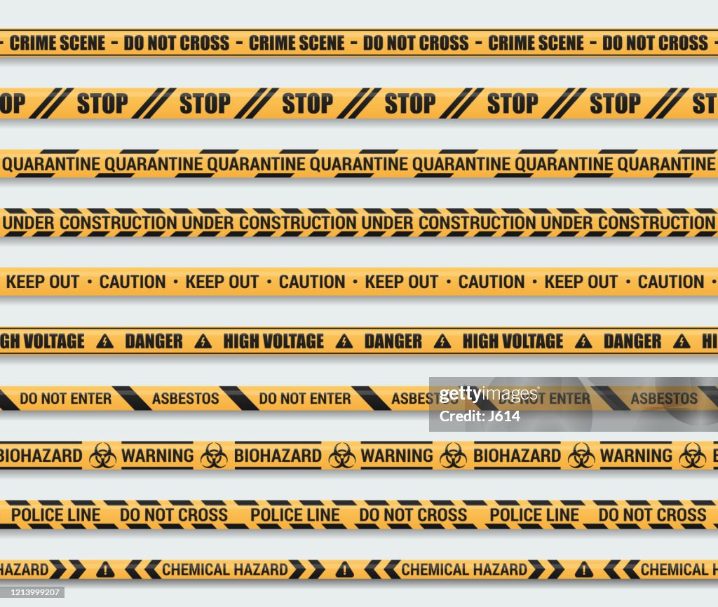 Nahtloses Warnbandset