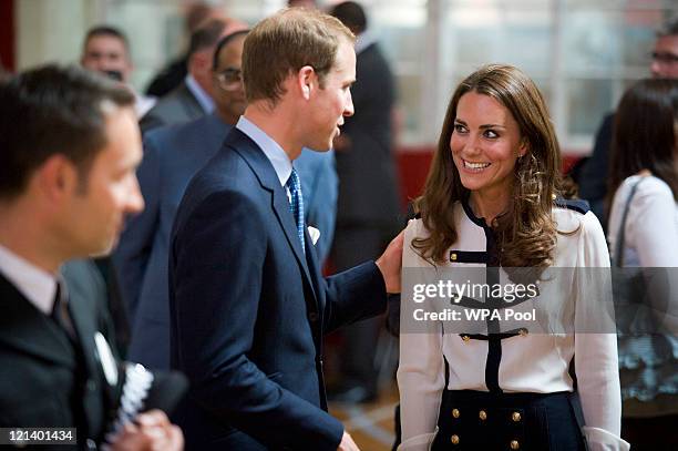 Prince William, Duke of Cambridge and Catherine, Duchess of Cambridge visit the Summerfield Community Centre, on August 19, 2011 in Birmingham,...