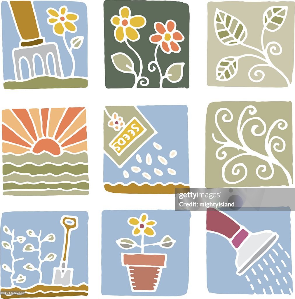 Gardening and Plant illustrations