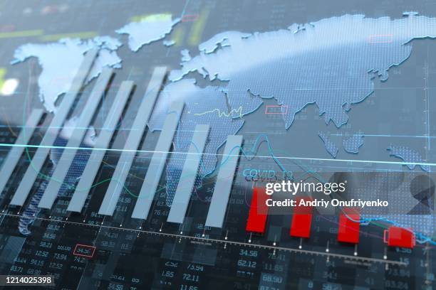 stock exchange graph - assessment graph stock-fotos und bilder