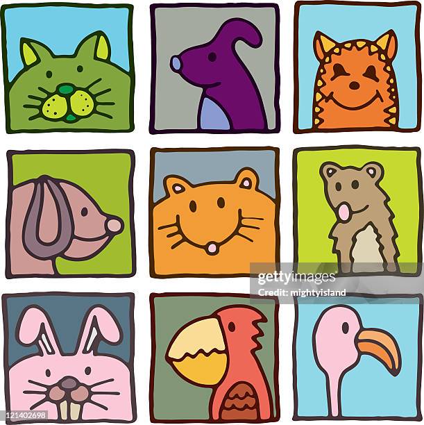 pet and animal illustrations - ferret stock illustrations