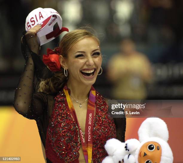 Tatiana Navka of Russia during the Ice Dancing Free Skate Program at the 2006 Olympic Games at the Palavela in Torino, Italy on February 20, 2006.