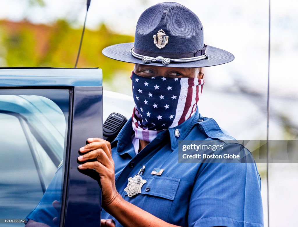 State Trooper Call Sign A state trooper responds to a call on Massachusetts Avenue in Boston ...
