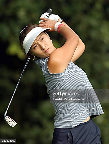 Grace Park competes during the first round of the Weetabix Women's British Open at the Sunningdale Golf Club. July 29, 2004