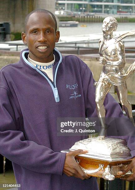Martin Lel during Flora London Marathon 2005 - Winners Photocall at The Thistle Tower Hotel in London, Great Britain.