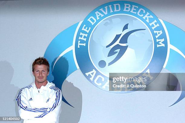 David Beckham launches "The David Beckham Football Academy" at Bouy Wharf