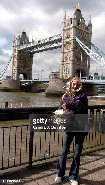 Paula Radcliffe during Flora London Marathon 2005 - Winners Photocall at The Thistle Tower Hotel in London, Great Britain.