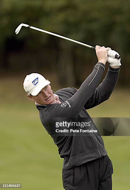 Ernie Els competes during the final match of the HSBC World Matchplay Championship held at Wentworth Golf Club's West Course. October 17, 2004.
