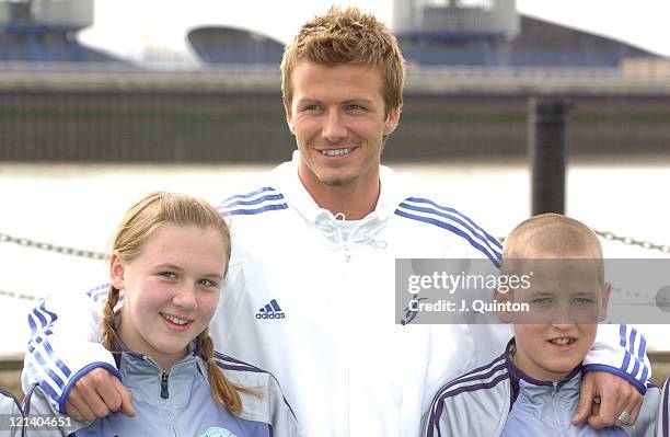 David Beckham launches "The David Beckham Football Academy" at Bouy Wharf