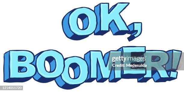 ok boomer - baby boomer stock illustrations