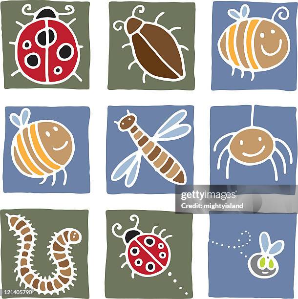 stockillustraties, clipart, cartoons en iconen met insect prints - centipede