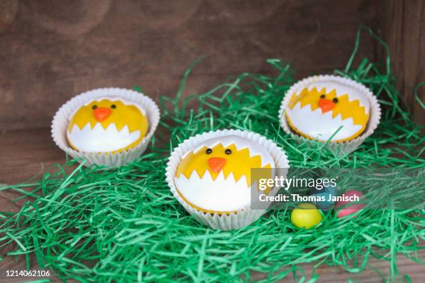 easter muffins - easter cake stock pictures, royalty-free photos & images