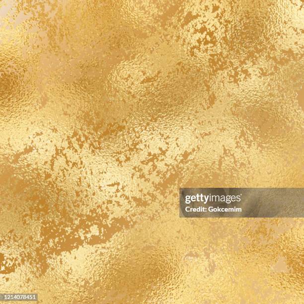 gold foil grunge texture background. abstract vector pattern. metallic golden texture for cards, party invitation, packaging, surface design. - brass background stock illustrations