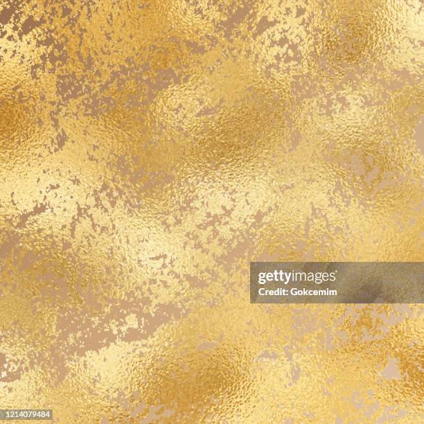 gold foil grunge texture background. abstract vector pattern. metallic golden texture for cards, party invitation, packaging, surface design. - brass background stock illustrations