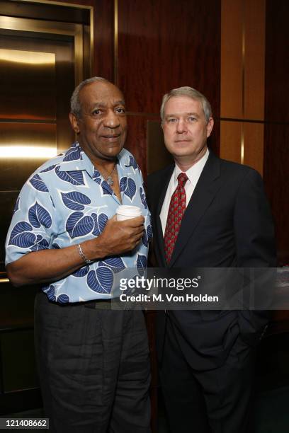 Bill Cosby and Tom Carter during The Thelonious Monk Institute of Jazz Special VIP Reception in Advance of "Herbie's World" to Benefit Monk Institute...