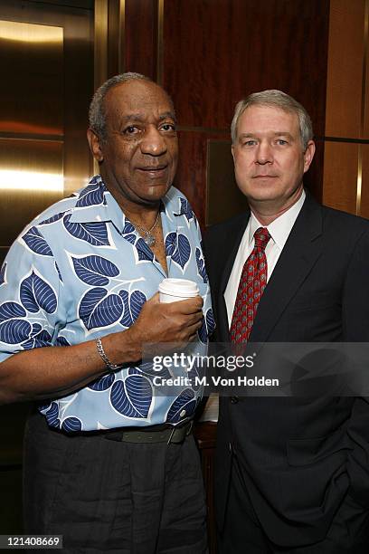 Bill Cosby and Tom Carter during The Thelonious Monk Institute of Jazz Special VIP Reception in Advance of "Herbie's World" to Benefit Monk Institute...